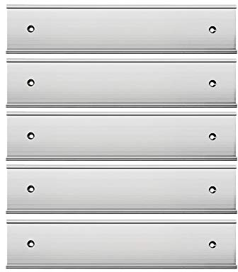 Name Plate Wall Or Door Holder, Office Business Door Sign Holder,-5Pack (Silver, 2x8 inch)