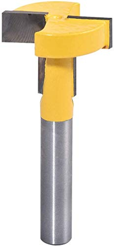 KATUR Fraise pour toupie et rainure en T, Fraise pour trou de serrure avec queue de 8mm pour fraise à bois carbure (queue de 8mm, largeur de 1.14 pouce)