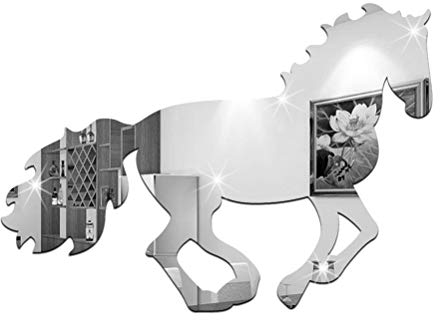 VOSAREA Acryl Spiegel Wandaufkleber, 3D Spiegel Wandaufkleber Aufkleber Home Wanddeko für Wohnzimmer Schlafzimmer Deko