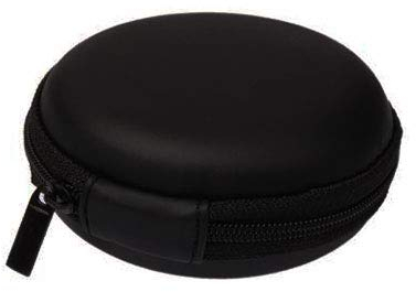 subtel® In Ear Headphone Case Compatible for Apple Earpods Beats Flex Beats X JBL Reflect Mini 2 JBL Tune - Protective Shockproof Travel Earphone Hard Case w/Cable Storage - Black