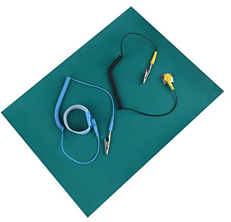 Antistatik-Armband mit antistatischer Matte, Krokodilklemme und Erdungskabel Schutz vor elektrostatischer Entladung Antistatisches Armband-Set für Telefonreparaturen, empfindliche Elektronik