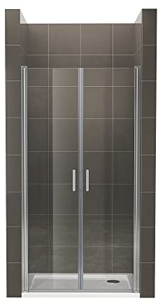 Duschtür STELLA 73x190 cm Nischentür Verstellbereich von 73-76 cm, Höhe: 190 cm, Duschabtrennung aus 6 mm durchsichtigem ESG Sicherheitsglas mit Nanobeschichtung - Alle Größen AC