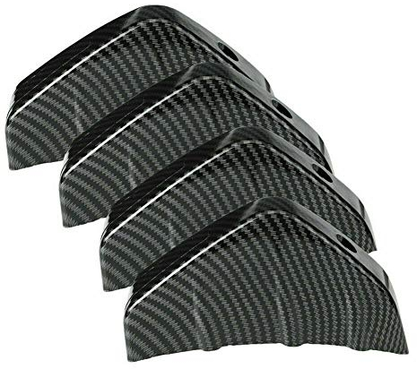 4 Stück Auto Heckstoßstange Spoiler,MoreChioce Universal Kohlefaser Auto Heckstoßstange Lippendiffusor Haifischflosse Stil Heckspoiler Heck Diffusor Splitter Aussehen Spoiler Zubehör