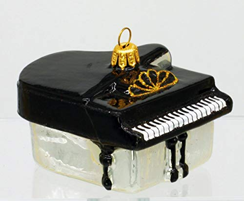 condecoro Piano Christbaumschmuck Klavier Christbaumkugel - Hängend - Glas - Weihnachten