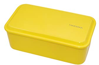 TAKENAKA Bento-Snackbox für perfektes Mittagessen, umweltfreundliche Lunchbox Made in Japan, recycelte Plastikflasche, mikrowellen- und spülmaschinenfest, Bento Box (Zitronenschale)