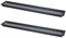 ALUSFERA Lüftungsgitter - 80 x 480 mm - Lüftungsgitter Rechteckig für Arbeitsplatte - Zubehör Möbel aus Aluminium - Luftgitter für Möbel - Lüftungsgitter Küche - 2 Stück - Schwarz