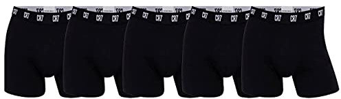 CR7 Herren Cotton Trunk Boxershorts, 5er Pack, Black, XL