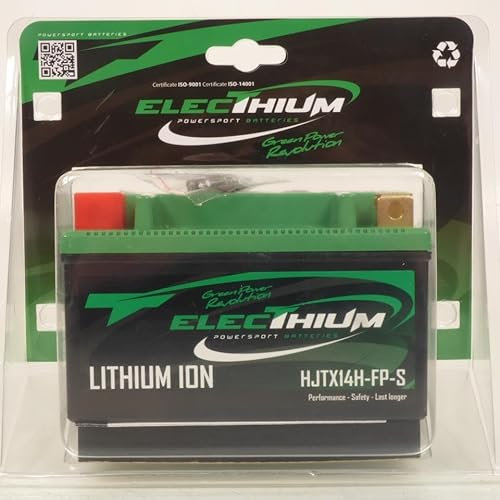 Batterie Lithium Electhium compatible avec Moto BMW 1200 R Gs Adventure 2007 à 2012 HJTX14H-FP-S / YTX14-BS / YTX14H-BS / 12V 4Ah