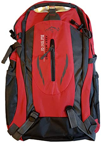 Provance 45L leichter Reiserucksack Wanderrucksack, Multifunktionale Tagesrucksack, Faltbare Camping Trekking Rucksäcke, Utra Leicht Outdoor Sport Rucksäcke Tasche (Rot)