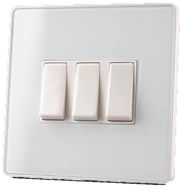 Verre sans vis - Interrupteur 2 voies 10AX - Blanc