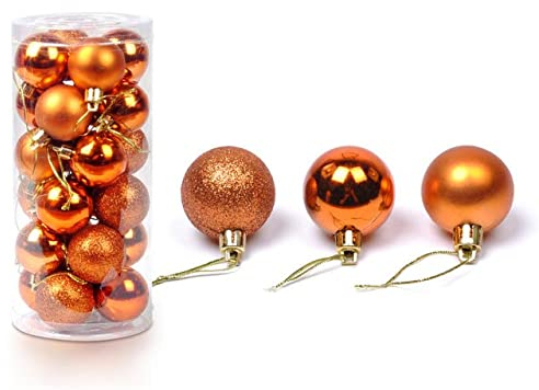 Weihnachtskugeln Weihnachtsbaumschmuck Kugeln Weihnachtsdekorationen Hängende Baumanhänger Neujahrsgeschenk-E24pcs,Russische Föderation
