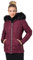 Navahoo Veste d'hiver chaude pour femme avec fourrure en peluche B900, rouge bordeaux, M