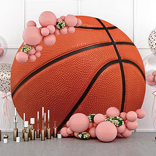 Bovlleetd Basketball Kreis Hintergrund 100cm Sport Thema Party Banner Dekoration Übergroße 3D Basketball Schießen Hintergrund Sportwettkampf Requisiten für Jungen Zimmer Dekoration