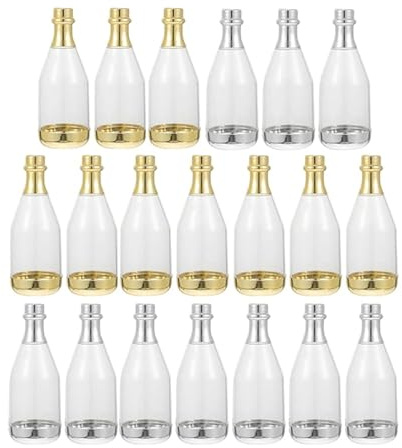 jojofuny 20Pcs Champagnerflasche Flaschenbeh?lter Candy Flaschenbevorzugungen Kleiner Champagnerflaschenbeh?lter DIY Gunst für Hochzeit Mini Flaschen Verpackung