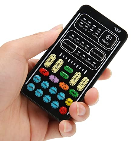 Mavis Laven Voice Changer, Portable Mini Gaming Voice Disguiser Modulator, for PS4 PS5 Xbox One Phone Computer Laptops PC, Live Broadcast Sound Effect Card, Plug and Play(black)