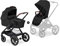 hauck Walk N Care Set Schwarz – 2 in 1 Kinderwagen & Kinderwagen mit Regenschutz ab Geburt bis 22 kg, Gestell mit Getränkehalter, Babywanne & Kleinkindersitz, höhenverstellbar, kompakt & faltbar, UPF