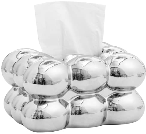 Anding Taschentuchbox, Keramik, Aschenbecher, Kerzenhalter, Vase, Badezimmer, Waschtisch-Aufsatz, abstrakte Wohnkultur, Regal, Silber, Weiß, Gold, A1105 Silber