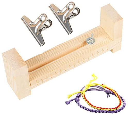 Jildouf Rahmen für Paracord, verstellbares Paracord-Armband mit 2 Clips, Armband Maker Kit zum Flechten von Seilen, kreatives Flecht-Set zum Flechten von geflochtenen Seilen, verstellbarer Knoten