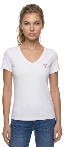 Guess Damen Ss Vn Mini Triangle Tee SS VN MINI Triangle Tee (1er Pack)