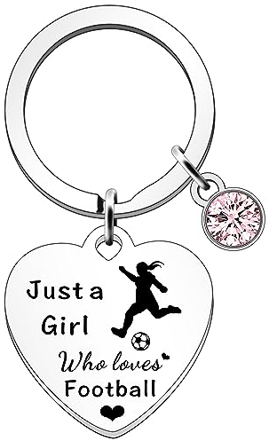 SDOFY Football Gifts for Girls - Football Keyring Keychain for Girl