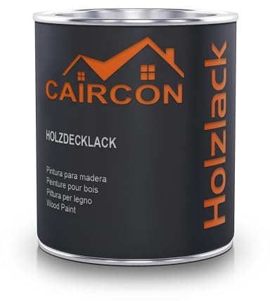 Holzfarbe Holzlack für Innen Außen Möbelfarbe Holzanstrich Silbergrau - 750ml