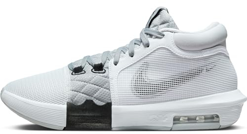 Nike Herren Lebron Witness Viii Basketballschuh, Weiß Schwarz Grau White Black Lt Smoke Grey, 43 EU