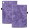 TEDTIKJT Hülle für Tablet iPad 9th/8th/7th Generation 10.2 Zoll 2021/2020/2019 Schutzhülle PU Leder Flip Cover Kirschblüte Katze Tablet Case mit Ständer Funktion Case für iPad 10.2,Violett Katze