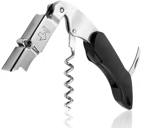 Allpeak Couteaux de sommelier Tire Bouchon Professionnel - avec Décapsuleur et Coupe-Capsule Ouvre-bouteilles (noir foncé)