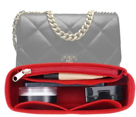 LOUKAYCCI Geldbörsen-Organizer-Einsatz für 19 Maxi-Klappen, Organizer, Handtasche, Rot, Maxi)