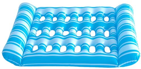 Kexpery Matelas gonflable portable flottant pour piscine et fête (bleu clair)