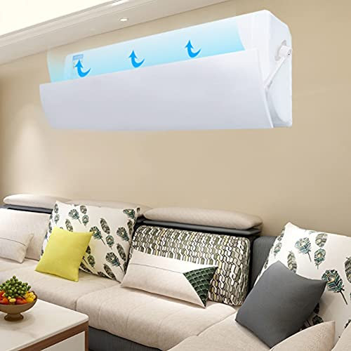 EIMSOAH Retractable Windproof Air Conditioner Deflector, Air Conditioner Deflector, Telescopic Cold Child Deflector Baffle for Indoor Temperature Control (Thickened glossy model)