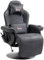 HOMCOM Relaxsessel mit Massagefunktion, Fernsehsessel mit Liegefunktion, Kissen, Drehbar TV-Sessel mit Fernbedienung, Becherhalter und Seitentasche, Kunstleder, Schwarz