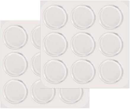 18PCS Elastikpuffer Silikonpuffer Transparent Rund Durchmesser 20mm X Stärke 2.5mm,Möbelpuffer Gummifüße Selbstklebend, Schutzpuffer Anschlagdämpfer Für Glastisch, Tür, Schrank