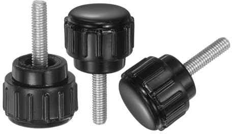 QUARKZMAN 20 Stück Rändelschraube mit Gewinde M3 x 12mm Rundkopfschraube Rundgriffschraube Rundgriffbolzen Klemmknöpfe 14mm Handknöpfe Daumenschrauben Spannschraube für Industrie Maschine