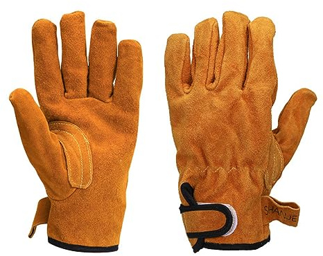 Solinder Feuerfeste Handschuhe, schwer entflammbare Handschuhe, Outdoor-BBQ-Grill, hitzebeständige Camping-Schutzhandschuhe