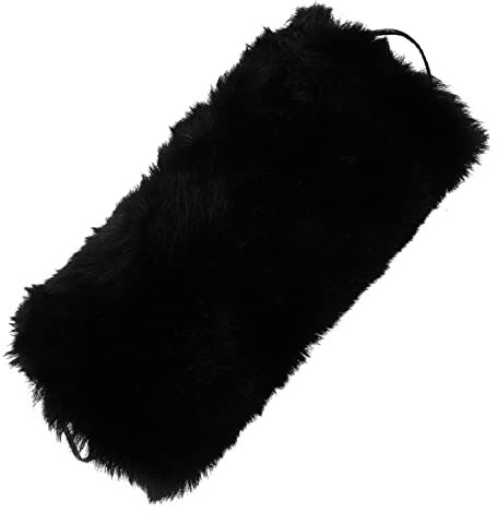 Gogogmee Kunstfell Handwärmer Muff Mit Umhängekordel Weicher Handschuhwärmer Für Kalte Wintertage Tragbar Und Isolierend Zum Einkaufen Reisen Und Fernsehen Schwarz