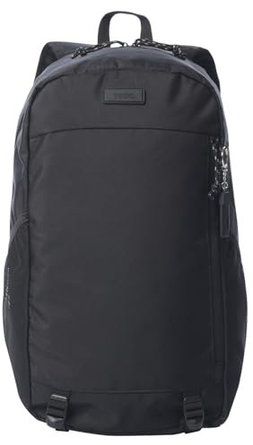 TOTTO - Mochila para Ordenador Portátil de 15 Pulgadas, Modelo Rambo, Capacidad 30 L, 2 Compartimentos, 2 Bolsillo Botella, Bolsillo Interno con Cremallera, Organizador Sencillo, Color Negro