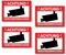 4x Aufkleber Videoüberwachung Klein - Achtung Videoüberwachung - Außen - 75x50mm