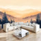 3D Panoramique Murale Forêt Brumeuse Montagnes Papier Peint Intissé 200x140 cm pour Salon Chambre Enfant Chambre Décoration Murale Poster Tableaux Photo Muraux