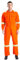 MSemis Arbeitsoverall Herren Overall Langärmelig Maleroverall Jumpsuit Elastischer Taille Einteiliger Arbeitsuniform Orange 4XL