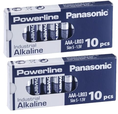 AAA batteries, 30 Industrial Alkaline Triple A Batteries, Long Lasting Power for High-Performance Devices - Ideal for Radio, Camera, Alarm - Industrial Use, Anti-Leakage, 10-Year Shelf Life