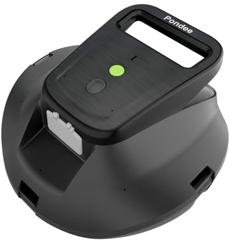 Pondee X1 Poolroboter, Akku Poolsauger mit 120 Min Laufzeit, Selbstparkfunktion, EIN-klick-Bedienung, Poolsauger Bodensauger für 80㎡ Oberirdische Pools, Kabellos & Einfache Handhabung