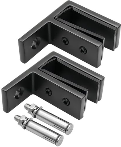 KMERCE Pince Clôture en Verre en Acier Inoxydable 304 - Fixation clôture en verre de Garde-Corps d'Escalier -Balustrade en verre pour balcon, jardin, terrasse (90° contre le mur) pour verre 10-12mm