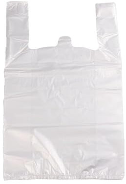 bolsa de basura Bolsa blanca pequeña, bolsa de plástico blanca desechable, bolsa tipo chaleco, bolsa de compras