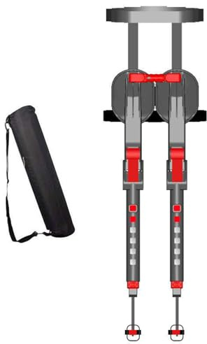 Rusopobe Tragbarer Stuhl – Exoskelett-Schwebesitz tragbar verstellbar unsichtbare Beinstütze – Unsichtbarer Angelhocker für Outdoor und Camping(Red)