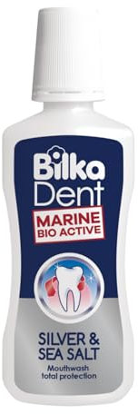 BilkaDent Silber & Meersalz Mundspülung Totaler Schutz – Marine Bioaktive Therapie für Fortschrittliche Mundpflege und Frische - 250 ml