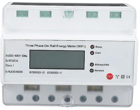 Smart Elektrizitätsmessgerät, 3 Phase 4 Draht 4G Schienentyp Multifunktionaler Energiemessgerät für App Electricity Management