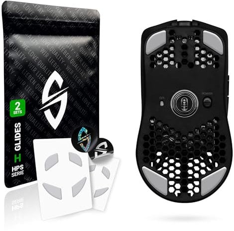 SensoryBoost HPS Glides (Lot de 2) pour Glorious Model O, O2 – Équilibre Parfait Entre Vitesse et contrôle – Arrondi et Durable – Patins de Souris de Rechange, Skates – Accessoire pour Souris de Jeu