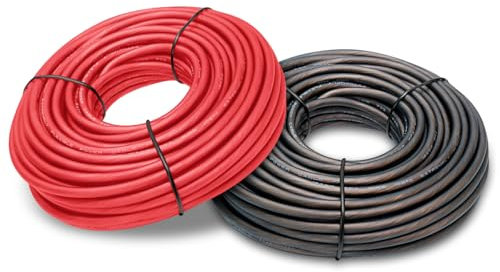 Cable de batería automotriz CCA de calibre 12, cable de aluminio recubierto de cobre de 12 AWG, 12 AWG, para sistemas eléctricos, 12 V y 24 V, cable aislado de silicona flexible para cableado