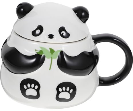 MOLUCKFU Tazza A Forma Di Panda in Ceramica Tazza Da Caffè Con Design Animale Casa Con Animali Dei Cartoni Animati